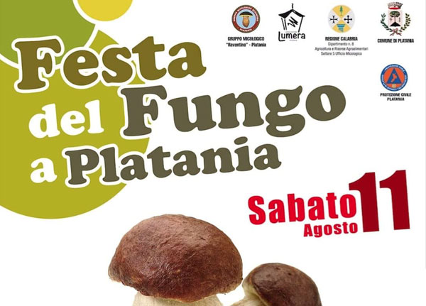 23esima edizione Festa del Fungo l’11 agosto a Platania