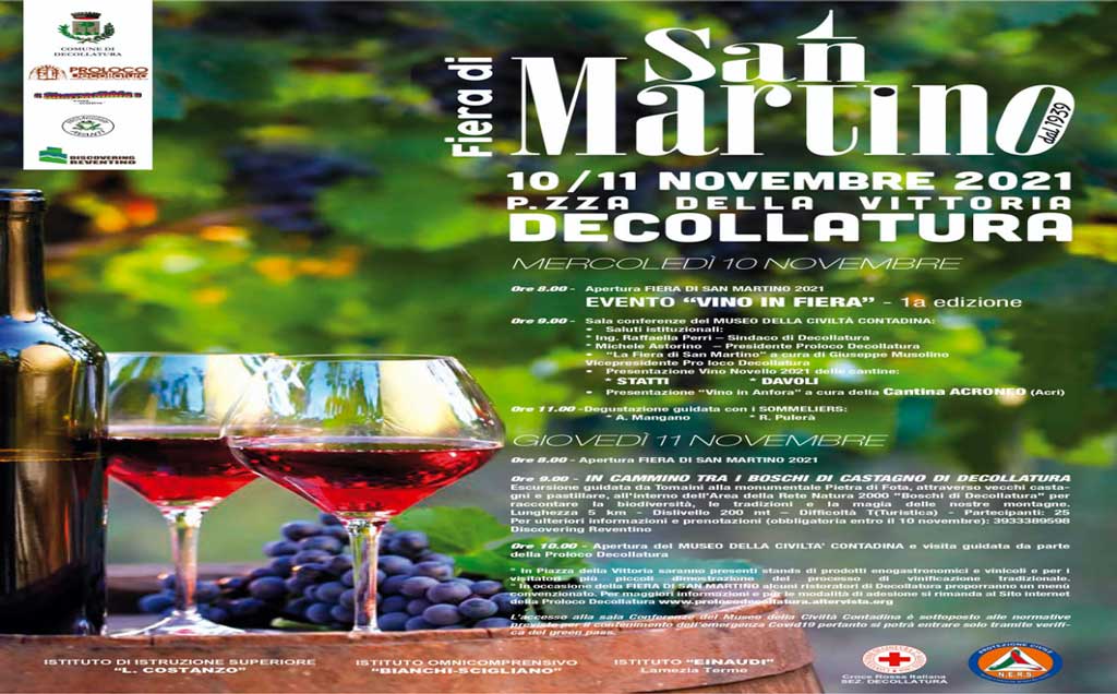 Fiera di San Martino il 10 e 11 novembre a Decollatura
