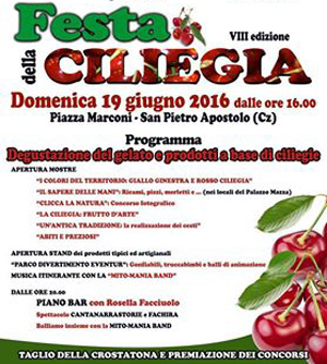 Il 19 a San Pietro Apostolo l’ottava edizione della festa della ciliegia