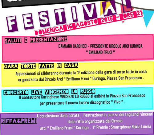 ArciFestival, il 16 agosto in piazza tra musica, gare e premi