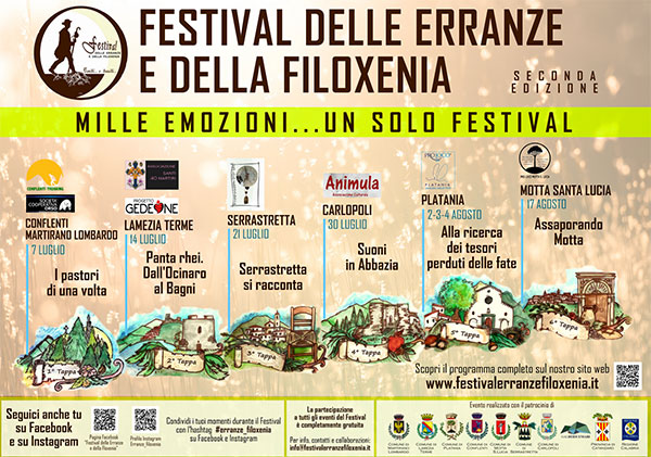 Lamezia, il 14 luglio seconda tappa del Festival delle Erranze e della Filoxenia: ‘dall’Ocinaro al Bagni’