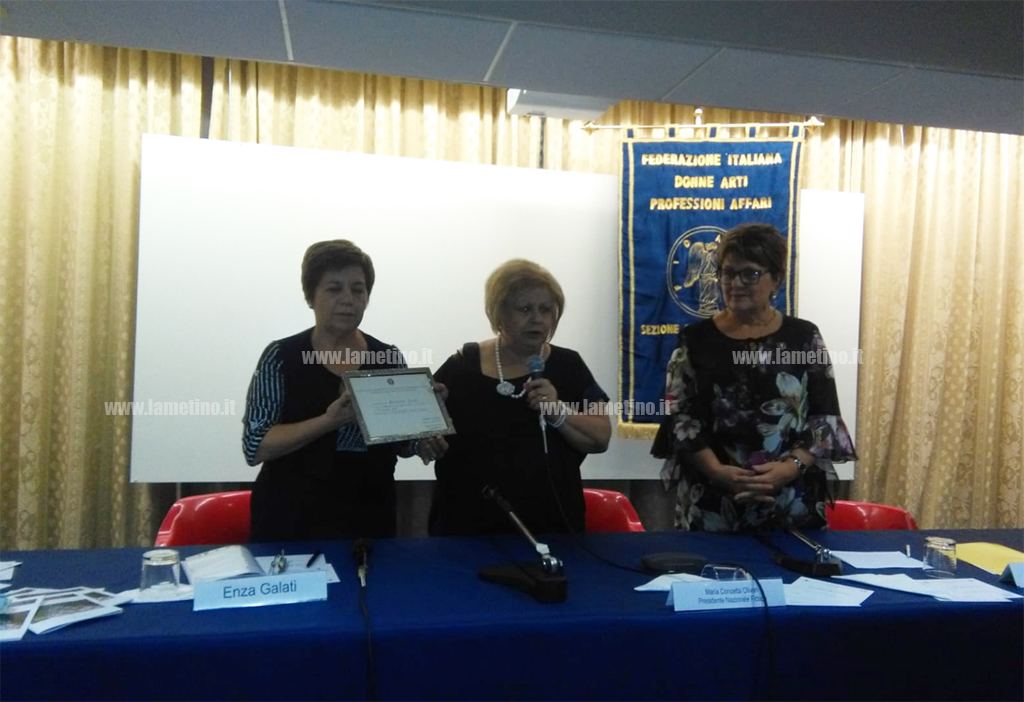 Lamezia, passaggio di consegne alla Fidapa: Elisabetta Priolo nuova presidente