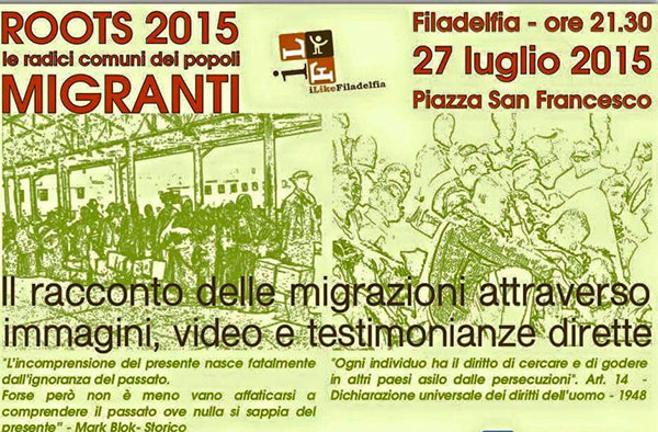Prima edizione Roots 2015 il 27 luglio a Filadelfia