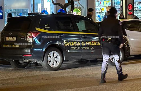 Lamezia, controlli antidroga in un appartamento di corso Nicotera: in azione finanzieri e unità cinofila