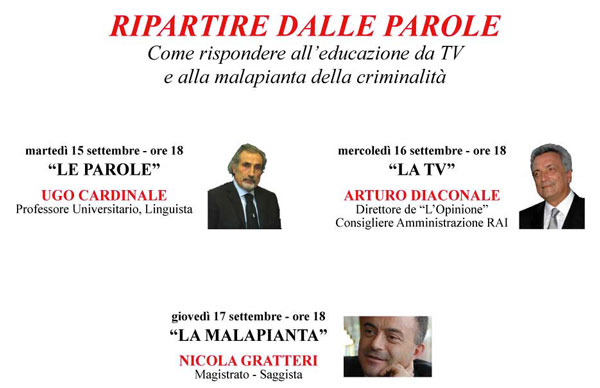 Università estiva a Soveria Mannelli: lezioni di Cardinale, Diaconale e Gratteri