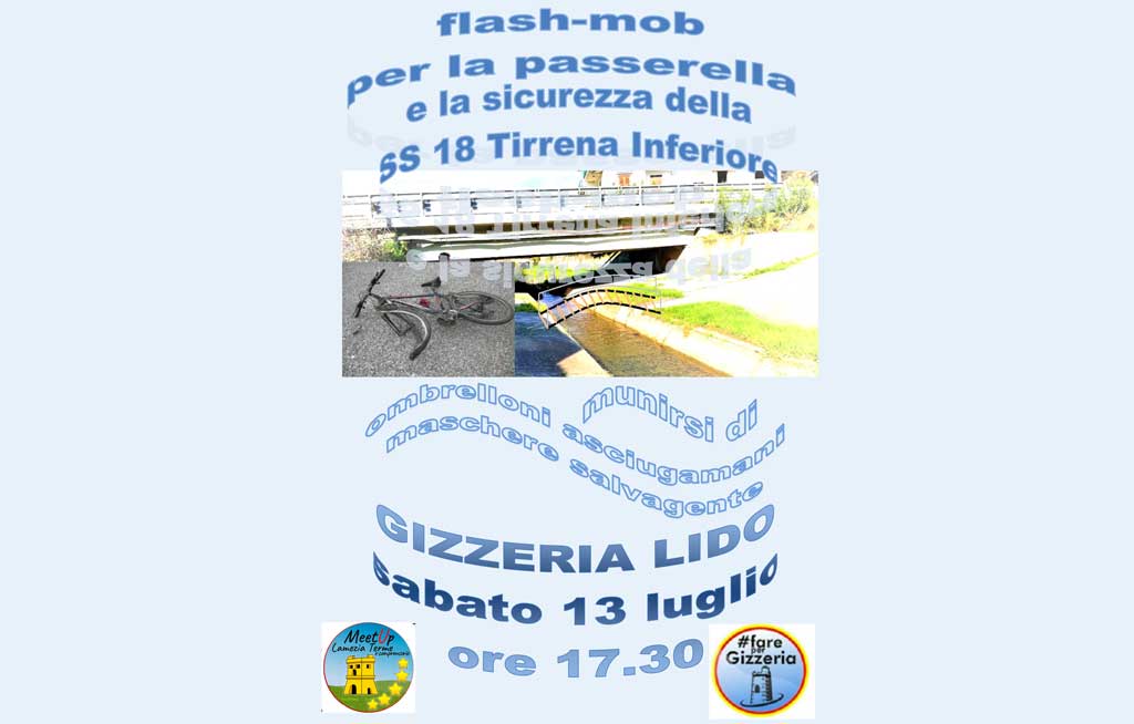 Flash-mob associazione “Fare Per Gizzeria” e Meetup di Lamezia e Comprensorio il 13 luglio su Ss 18 Tirrena Inferiore
