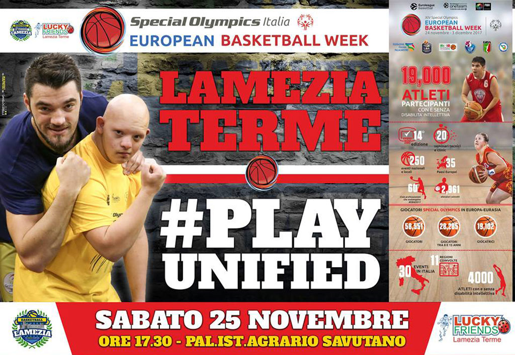 A Lamezia tappa Special Olympics European Basketball Week il 25 novembre