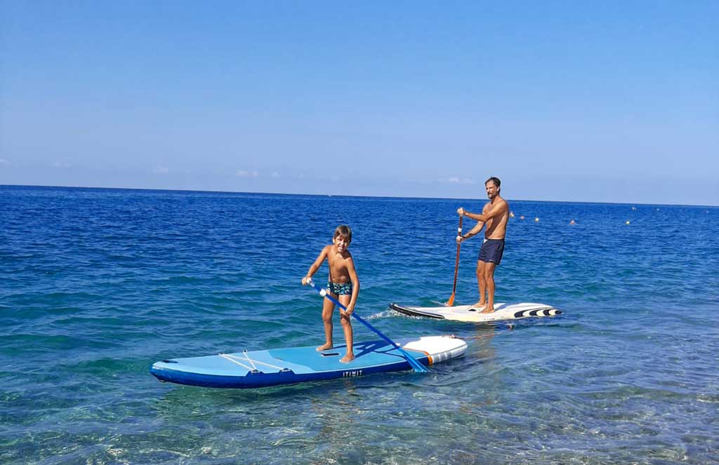 Lamezia, il piccolo Daniele Pujia in allenamento per gara nazionale di Sup Race