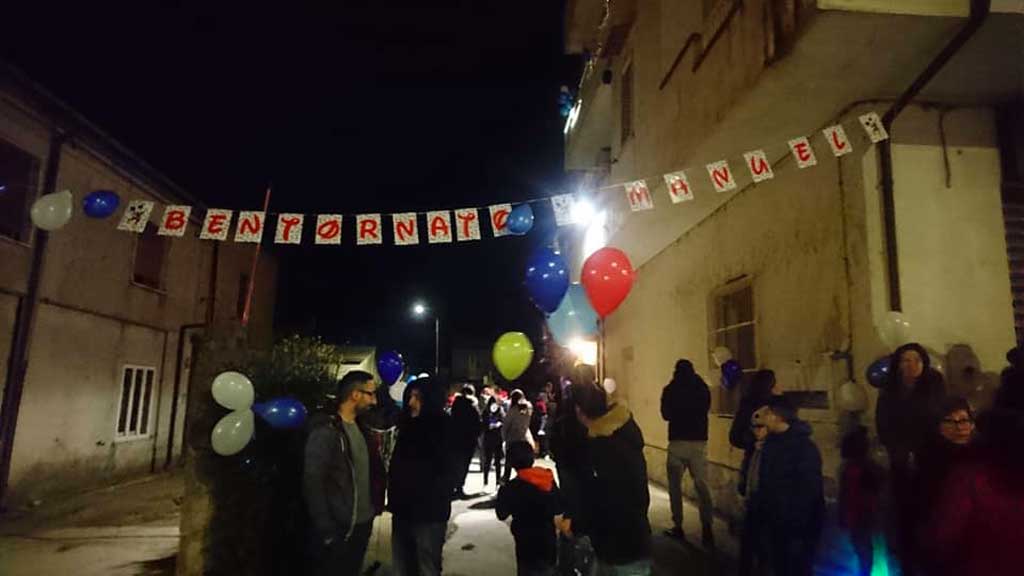 Festa a Curinga per il ritorno a casa del piccolo Manuel