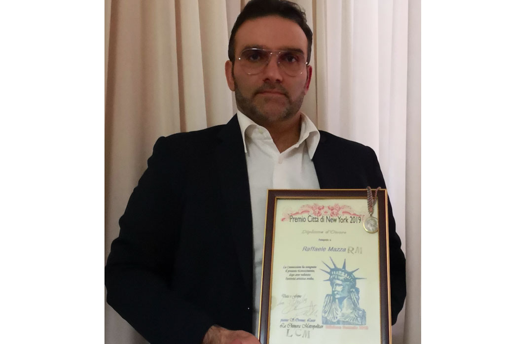 Artista lametino Raffaele Mazza vince premio internazionale città di New York 2019