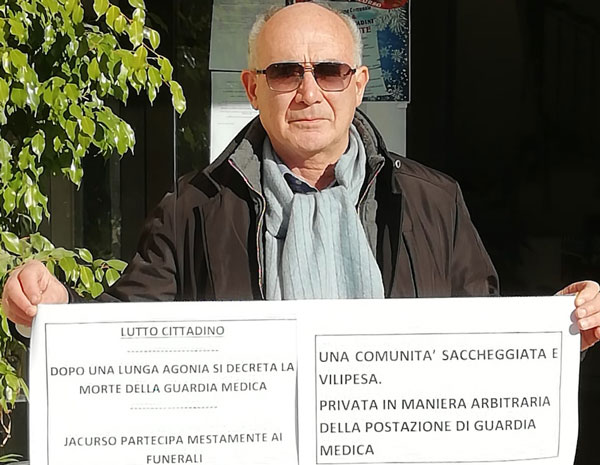 Chiusa postazione di Guardia Medica a Jacurso: l'8 febbraio manifestazione di protesta