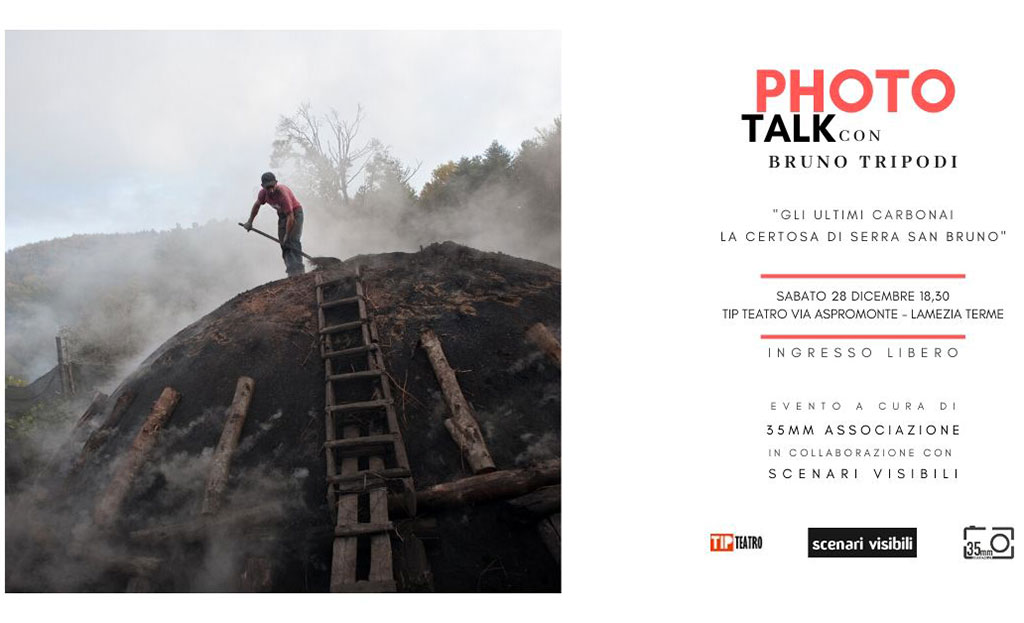 Lamezia, photo talk "Gli ultimi carbonai, la Certosa di Serra San Bruno" al Tip Teatro 