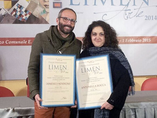Lamezia: Domenico Mendicino e Antonella Rocca premiati al Limen Arte