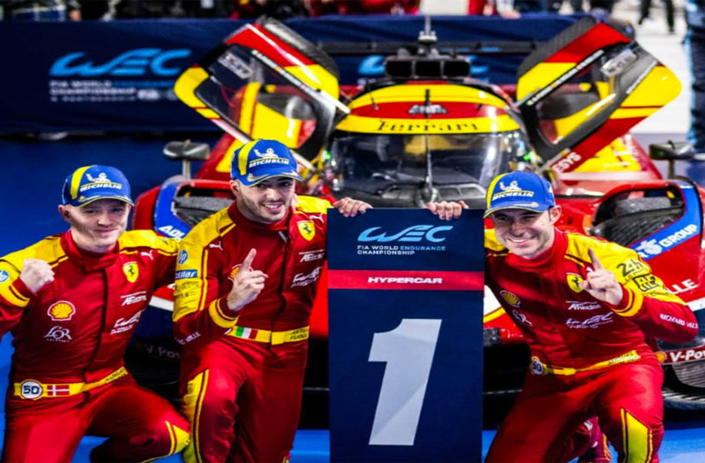 Storica tripletta della Ferrari alla 1812 km in Qatar: il calabrese Fuoco sul gradino più alto del podio