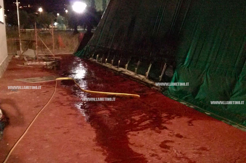 Lamezia, incendio al tendone del Parco Peppino Impastato