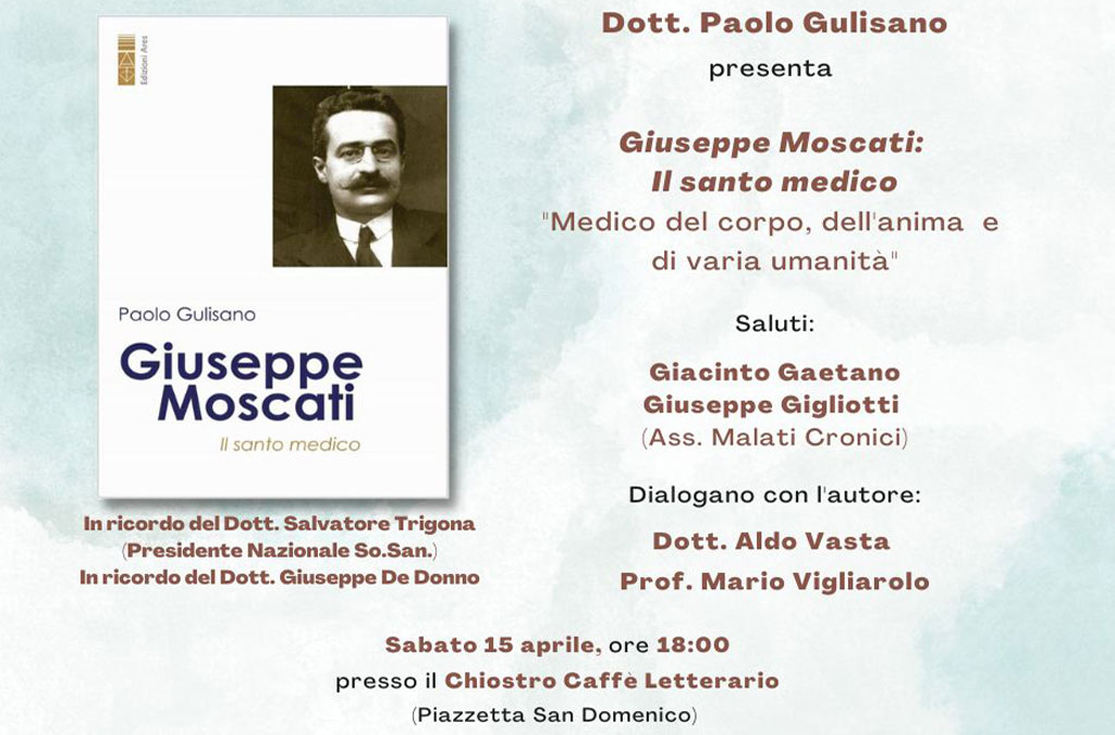 Lamezia, "Giuseppe Moscati. Il Santo Medico": il 15 aprile presentazione libro del dottor Paolo Gulisano