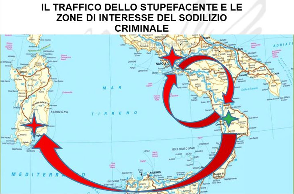 Traffico di droga tra Calabria e Campania: 8 arresti