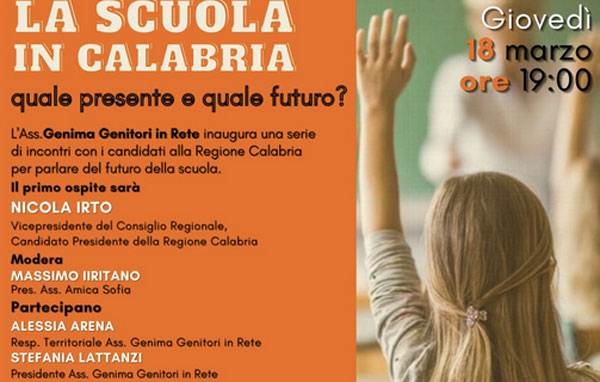 Scuola, associazione "Genitori in rete " incontra i candidati a presidente Regione  