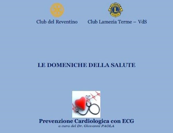 Giornata di prevenzione cardiologica organizzata da Rotary e Lions a Nocera Marina il 2 febbraio