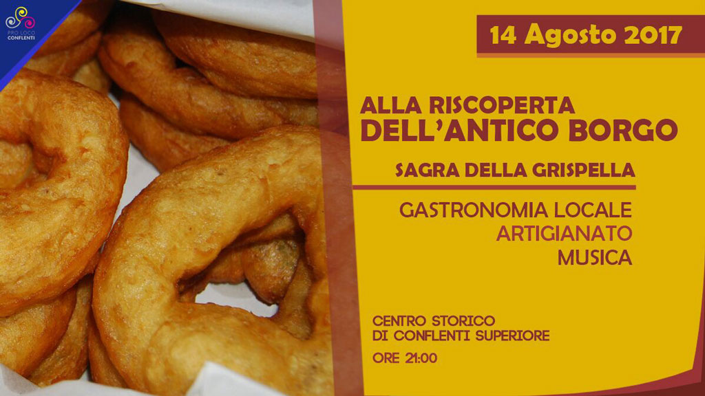 "Alla riscoperta dell'antico borgo", il 14 agosto sagra della grispella a Conflenti