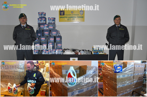 Lamezia: Guardia di Finanza sequestra prodotti contraffatti in tutta Italia