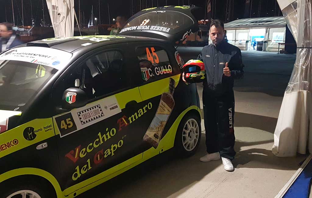 Il pilota lametino Gullo al via della "Targa Florio" a Palermo