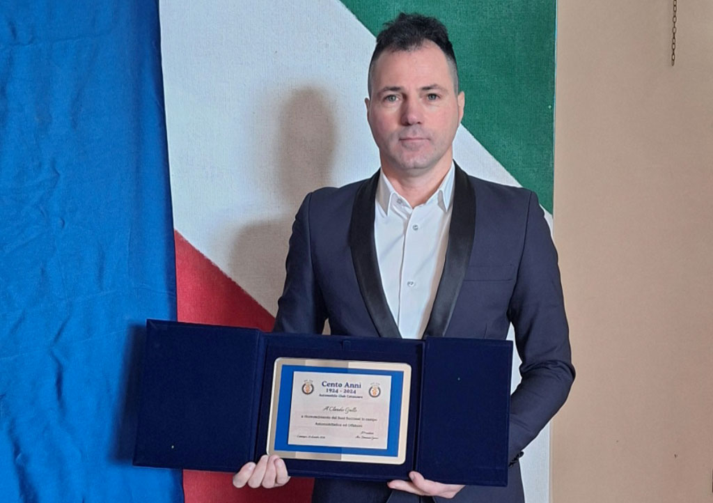 Automobilismo e Offshore, il pilota lametino Gullo premiato con la Targa del Centenario Aci