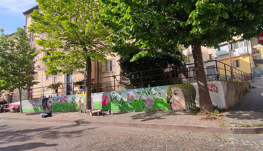 Lamezia, in piazza San Nicola un murales per dire no alla violenza di genere