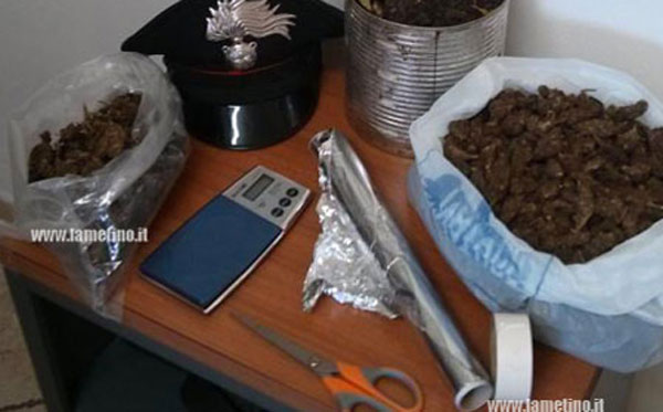 Calabria: Detenzione illecita di marijuana, carabinieri arrestano giovane