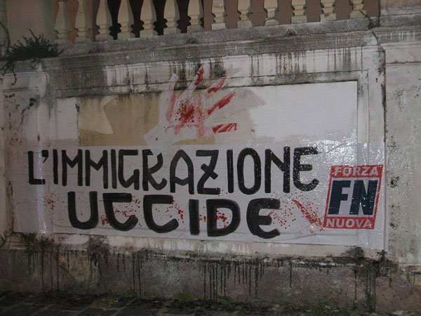 Blitz di Forza Nuova in diverse città contro immigrazione