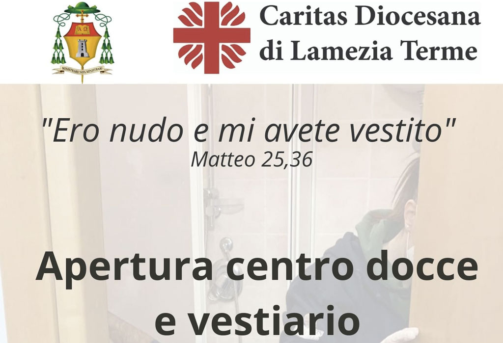 Lamezia, Caritas diocesana inaugura centro docce e vestiario per i più bisognosi