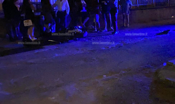 Lamezia, incidente tra auto e moto nella notte in via Fusco: un ferito
