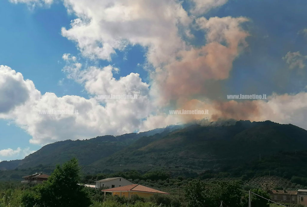 Lamezia, in fiamme zona boscata in contrada Acquafredda