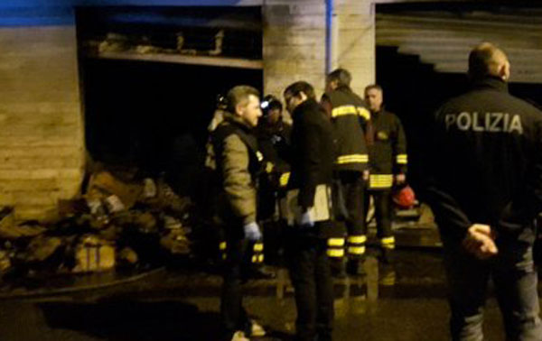 Incendiato deposito imprenditore antimafia Bentivoglio a Reggio Calabria