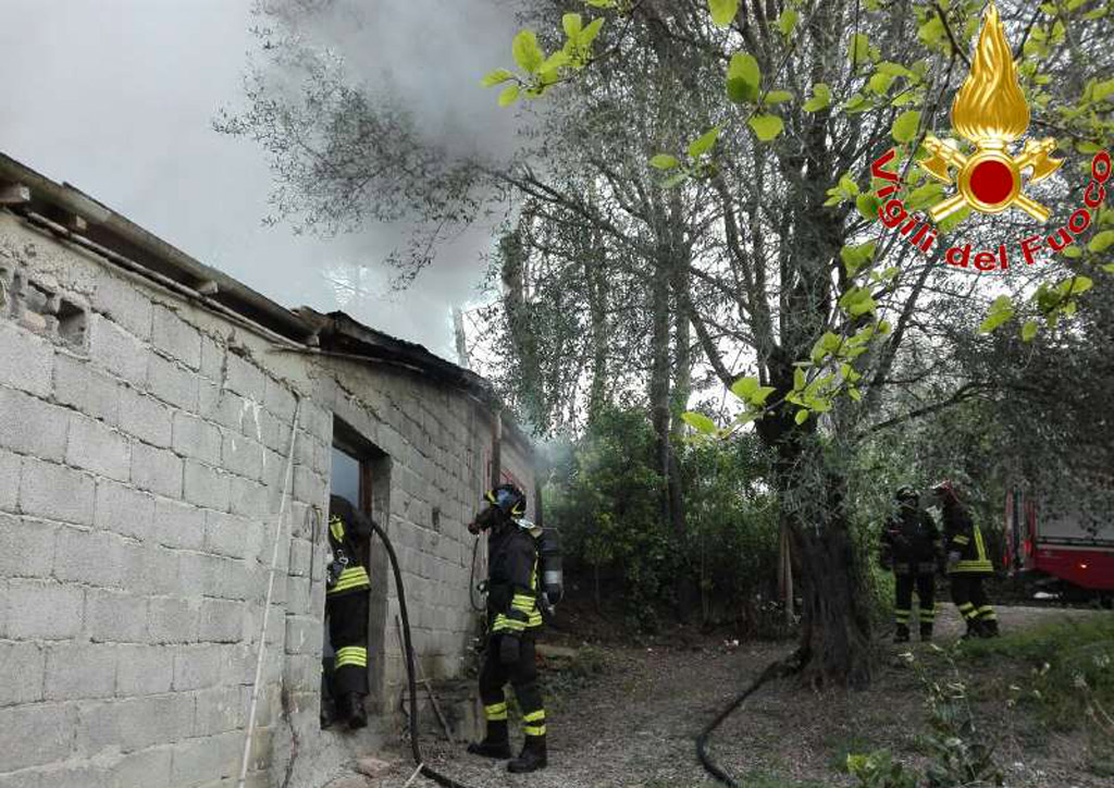 Incendio in magazzino agricolo nel vibonese, intervengono i vigili del fuoco
