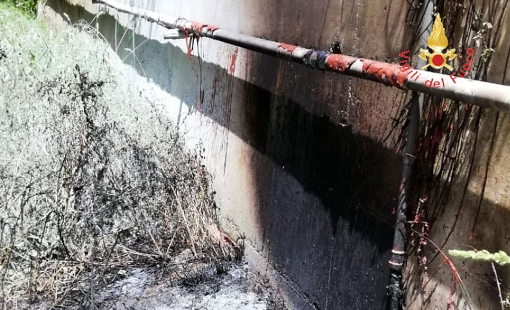 Incendio a una tubazione gpl a Falerna, donna ustionata lievemente
