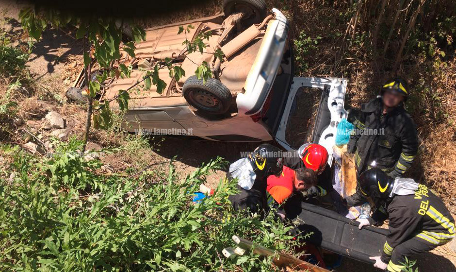 Lamezia: finisce con l'auto nel torrente, 38enne trasportato in ospedale
