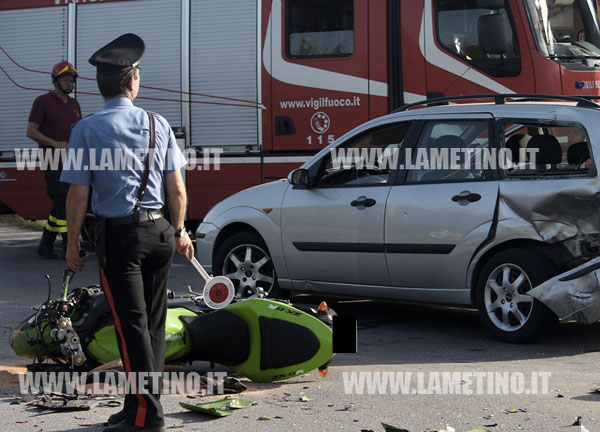 Lamezia: Prognosi riservata per 29enne centauro coinvolto in incidente su via del Progresso