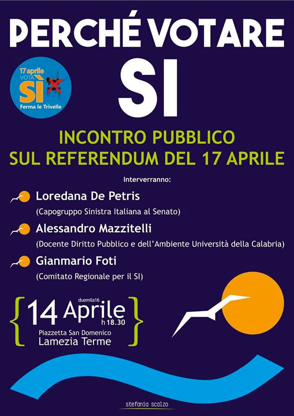 Lamezia, il 14 chiusura campagna referendaria in Piazzetta San Domenico
