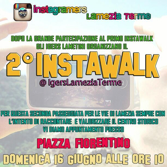 Lamezia: Instawalk, secondo appuntamento domenica 16 giugno