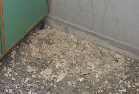 Cade pezzo intonaco in classe, ferita insegnante a Mendicino