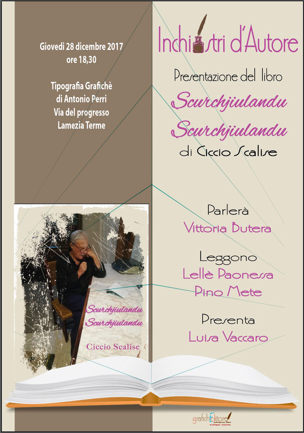 Presentazione “Scurchiulandu Scurchiulandu” di Ciccio Scalise sulla storia di Lamezia il 28 dicembre