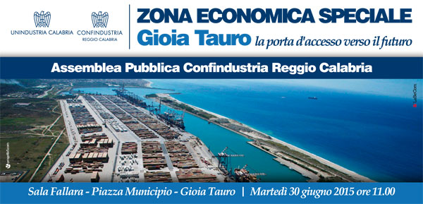 Confindustria Reggio Calabria organizza convegno su Zes a Gioia Tauro