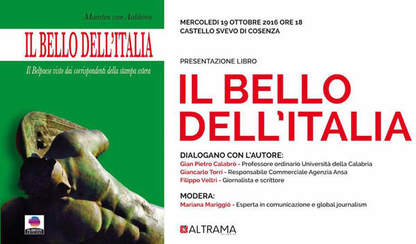 Presentazione libro "Il bello dell'Italia" il 19 ottobre a Cosenza