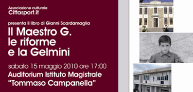 Lamezia,il mondo della scuola in un libro di Gianni Scardamaglia