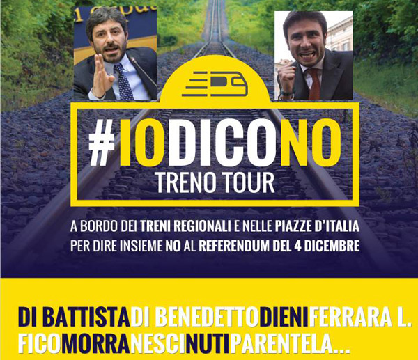 #IoDicoNo Tour del movimento 5 stelle a Lamezia il 19 novembre