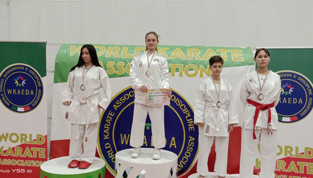 Karate, oro per la lametina Giorgia Mercuri: bronzo per Matteo Mercuri e Valentino Gigliotti a Castellanza