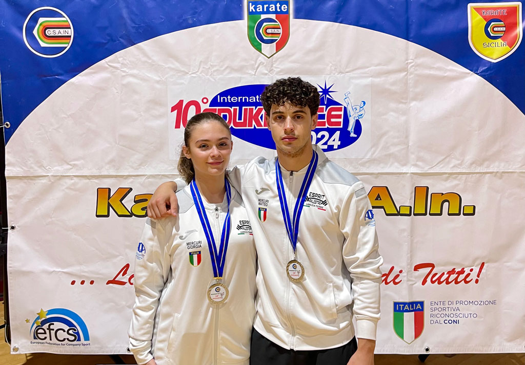 I lametini Matteo e Giorgia Mercuri al “10º Educakarate International C.S.A.In.”
