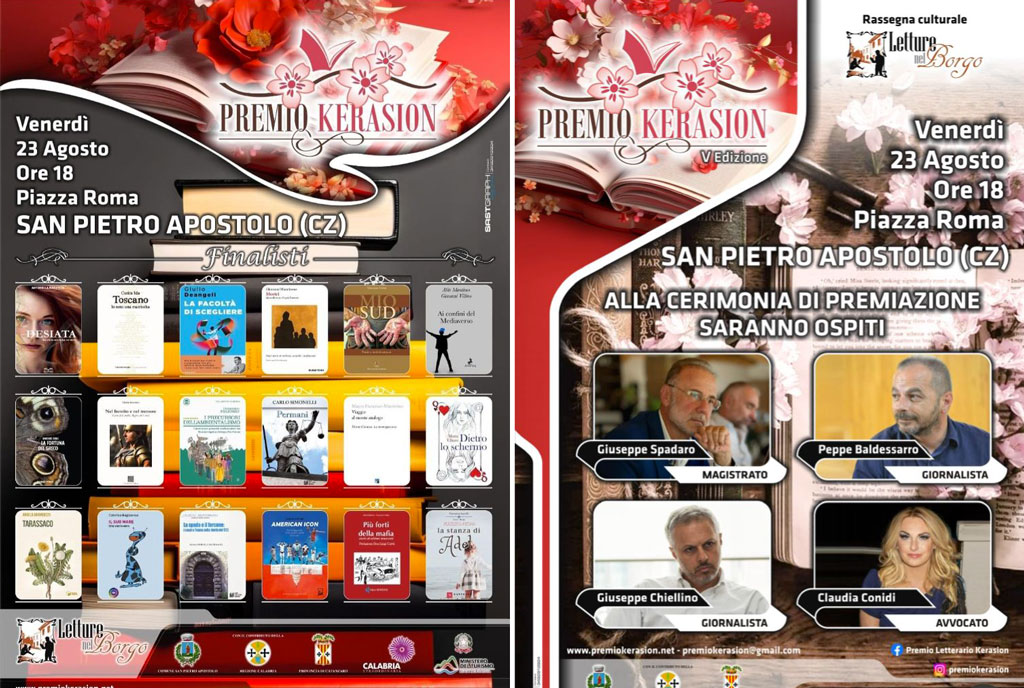 Rassegna “Letture nel Borgo”, Premio Kerasion il 22 e 23 agosto a San Pietro Apostolo
