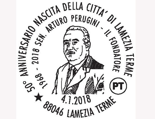 Lamezia, Poste italiane dedica speciale annullo filatelico ad Arturo Perugini per i 50 anni della città